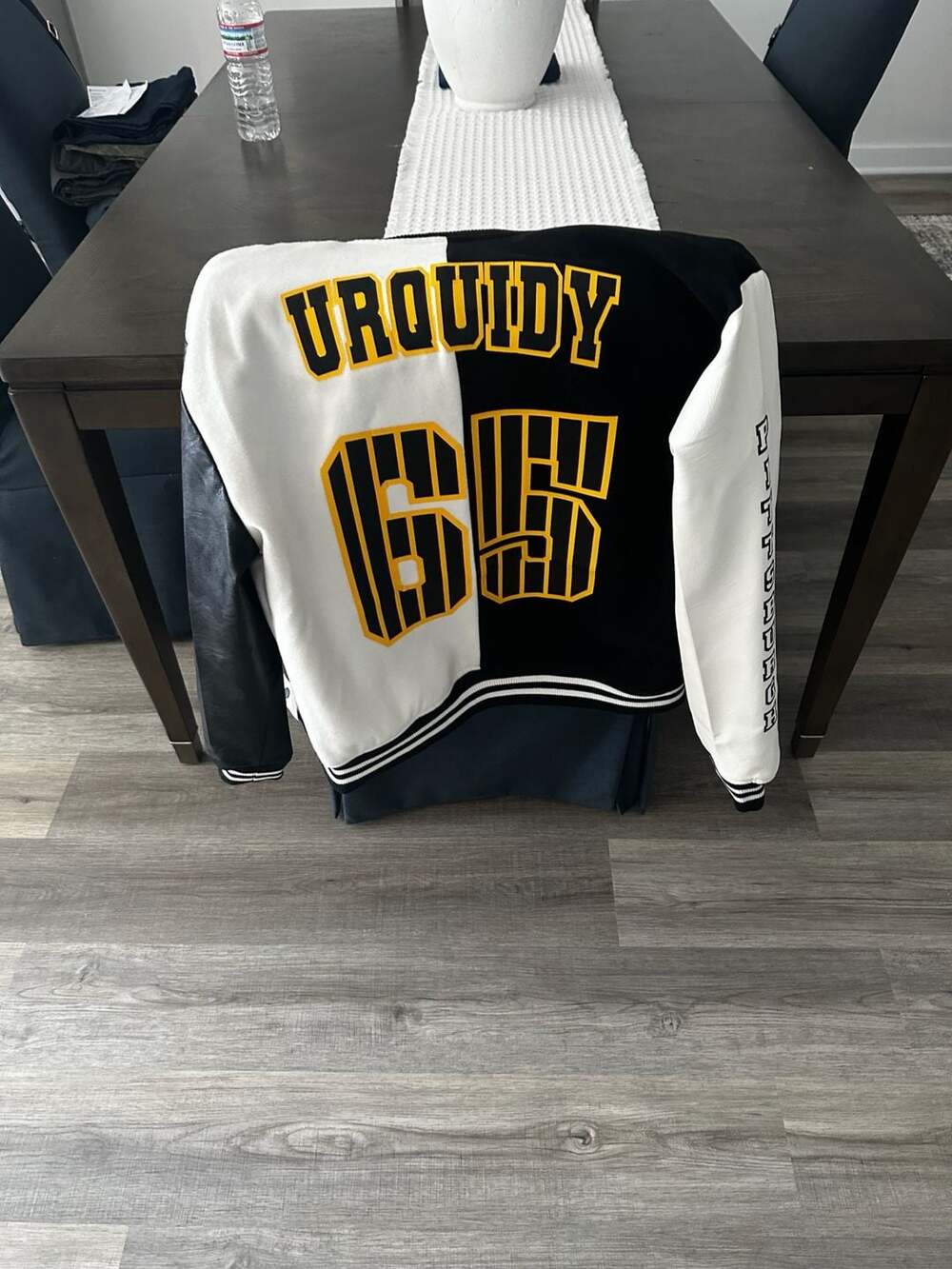 NovaMen For The Books Faux Leather Sleeves Colorblock Varsity Jacket